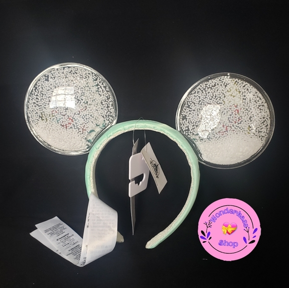 Disney Mickey and Minnie Mouse Snow Globe Christmas Ears Headband - Picture 2 of 5